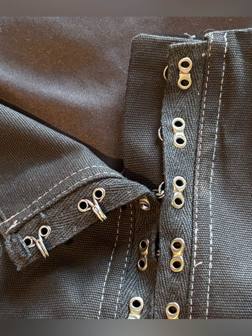 Women's Black Eyelet Buckle Detail Vest - Picture 4 of 6